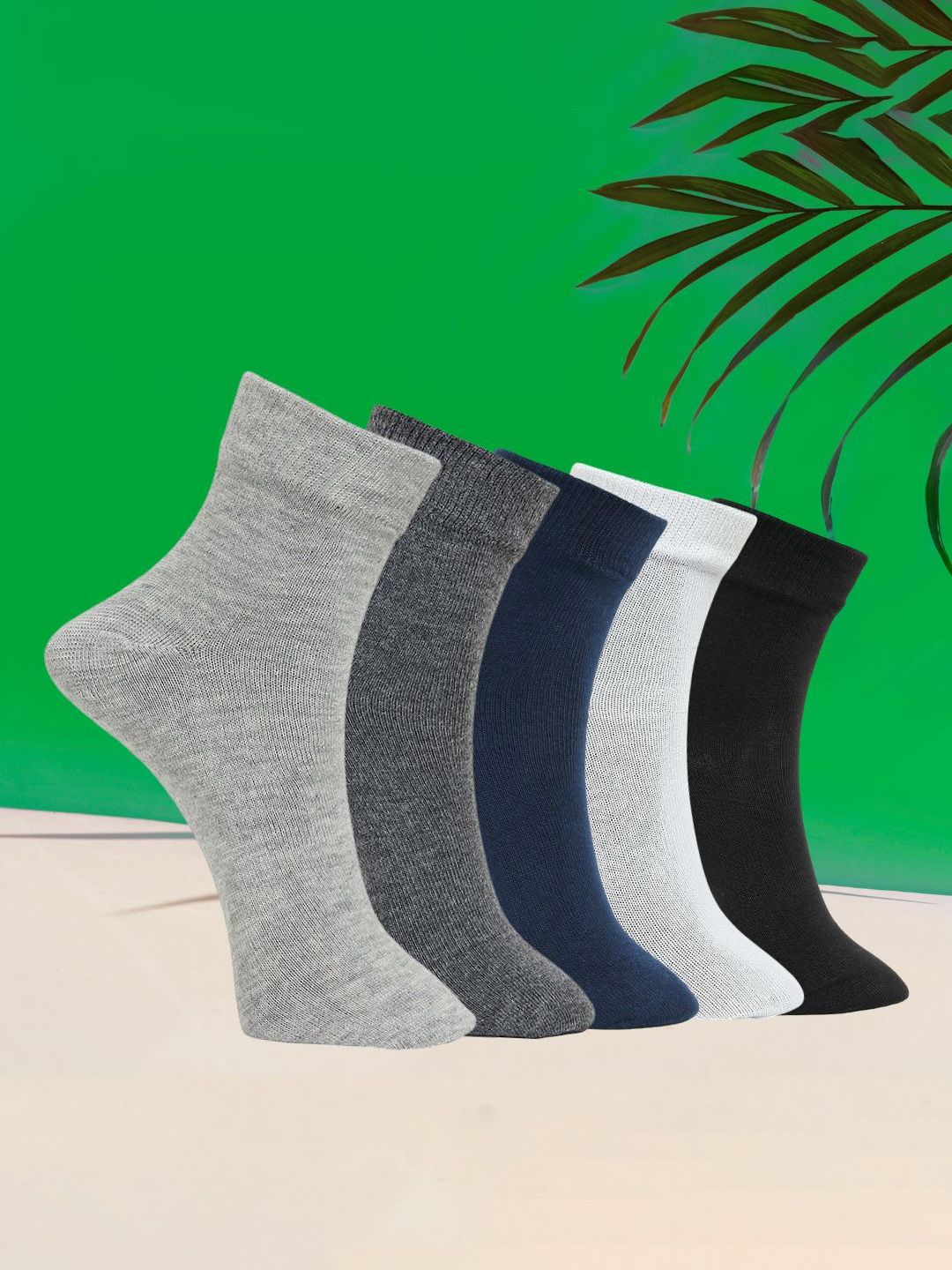 MJE Unisex Pack Of 5 Everyday Lightweight Ankle-Length Socks-picture-24