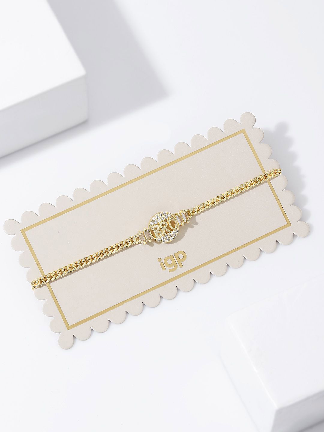 IGP Gold-Toned Stone Studded Rakhi-image-33