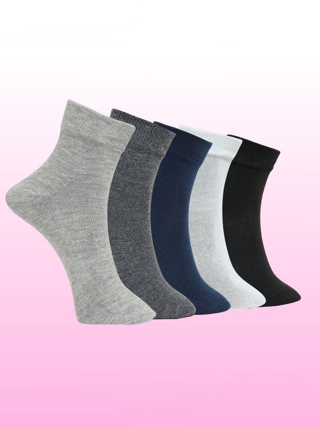 MJE Unisex Pack Of 5 Ankle-Length Socks-picture-32