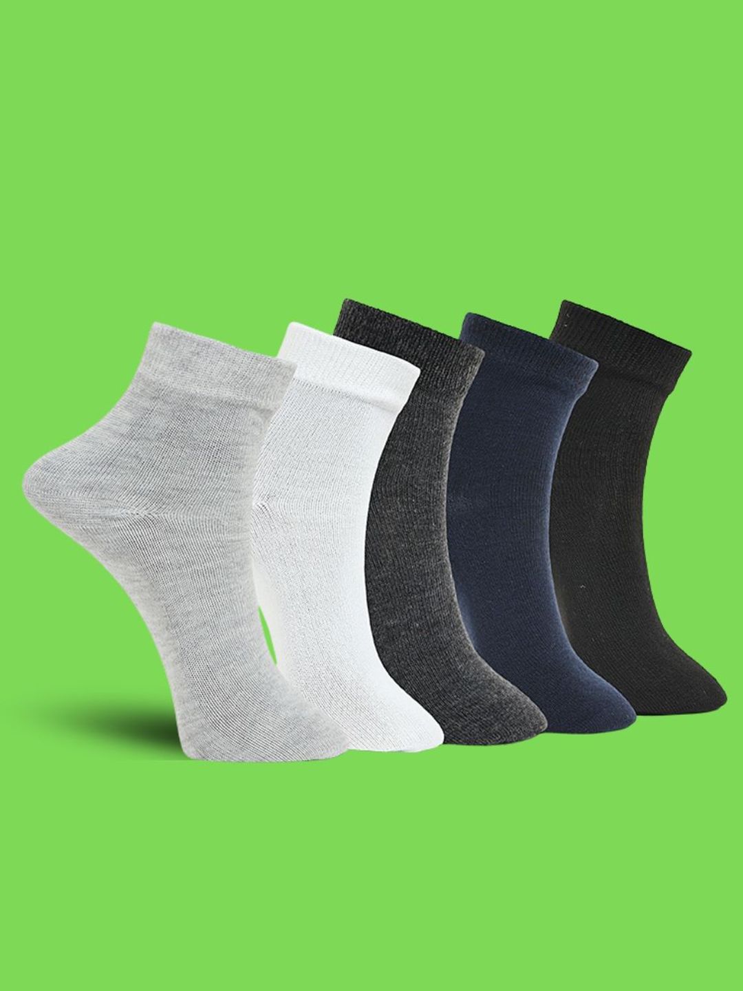 MJE Unisex Pack Of 5 Comfortable Ankle-Length Socks-picture-37