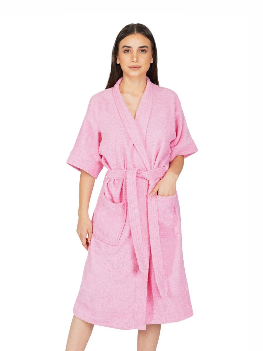 RANGOLI Noble Pure Cotton 400 GSM BathRobe-image-41