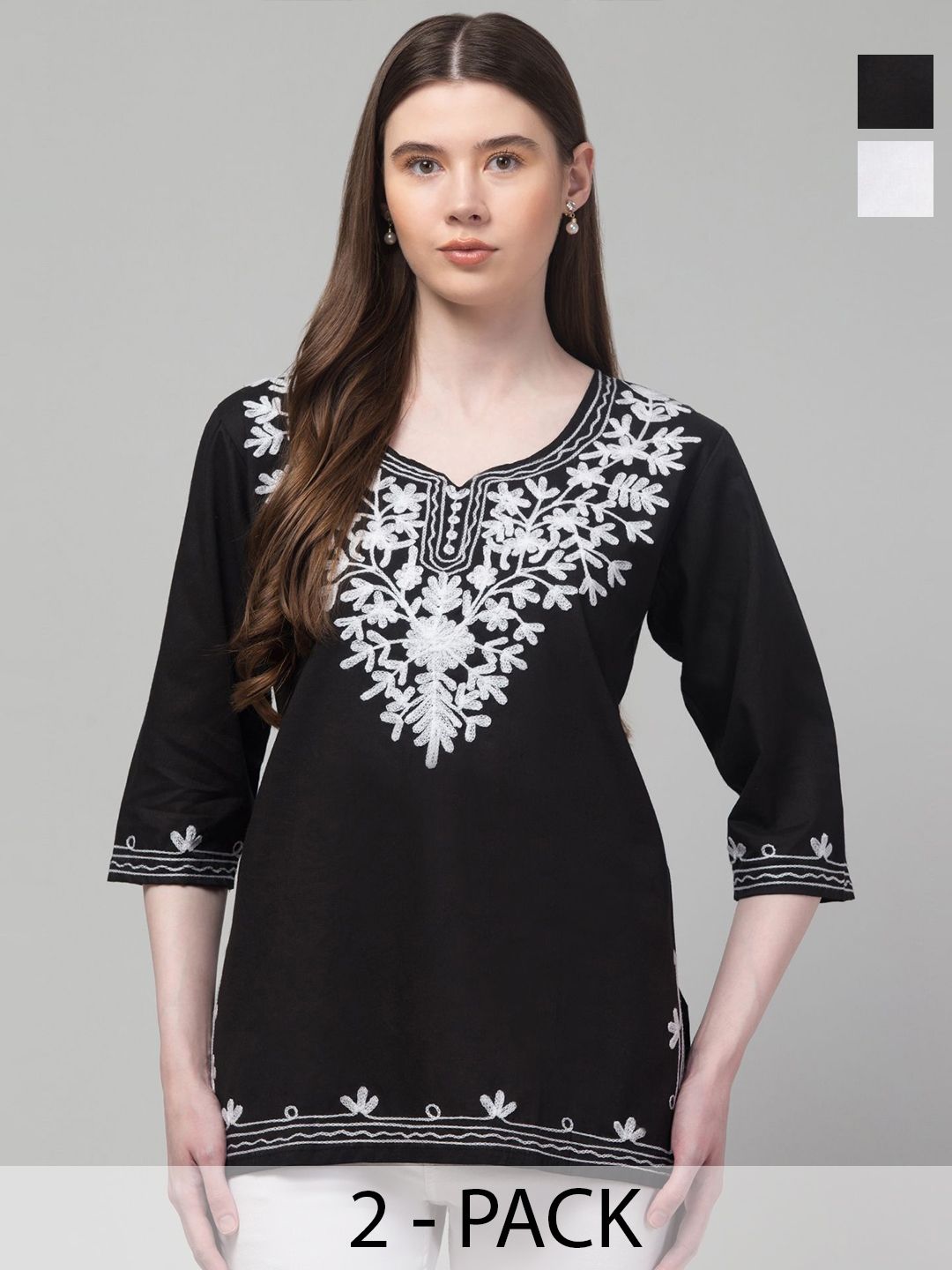 Aura Glam Floral Embroidered Kurti-picture-29