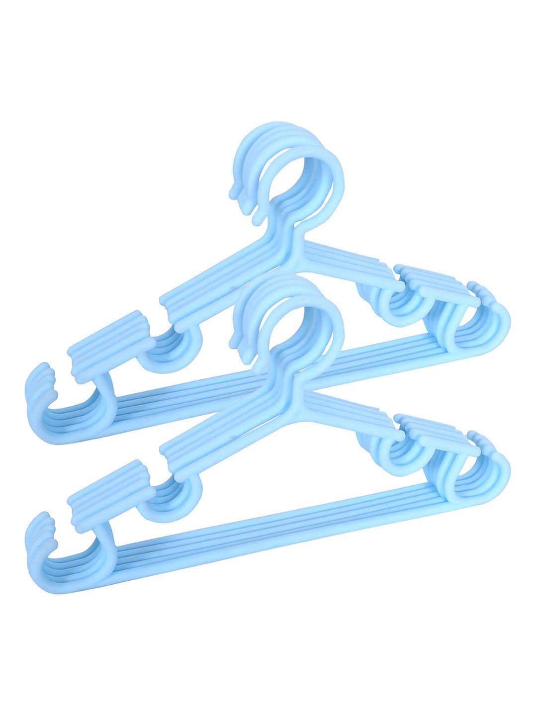 Kuber Industries 10-Pcs Sky Blue Mizano Kids Clothes Hangers