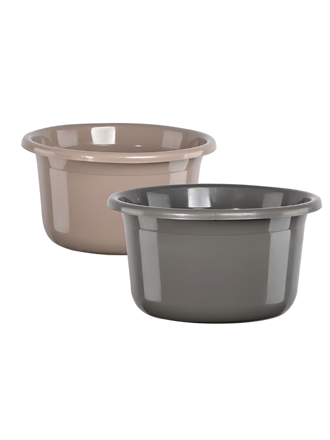 Aura Brown & Grey 2 piece Solid Plastic Bath Accessories Set-picture-53