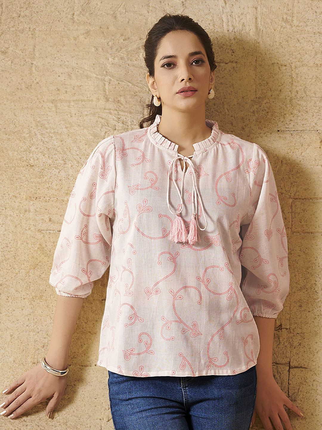 Anouk Women Ethic Motifs Printed Cotton Regular Top-picture-31