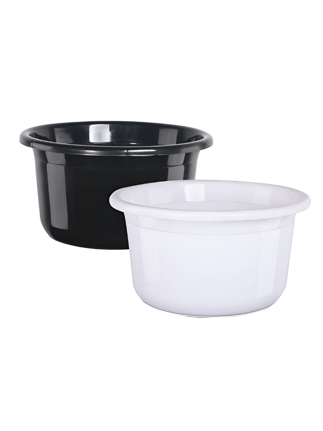 Aura Black & White 2 piece Solid Plastic Bath Accessories Set-picture-19