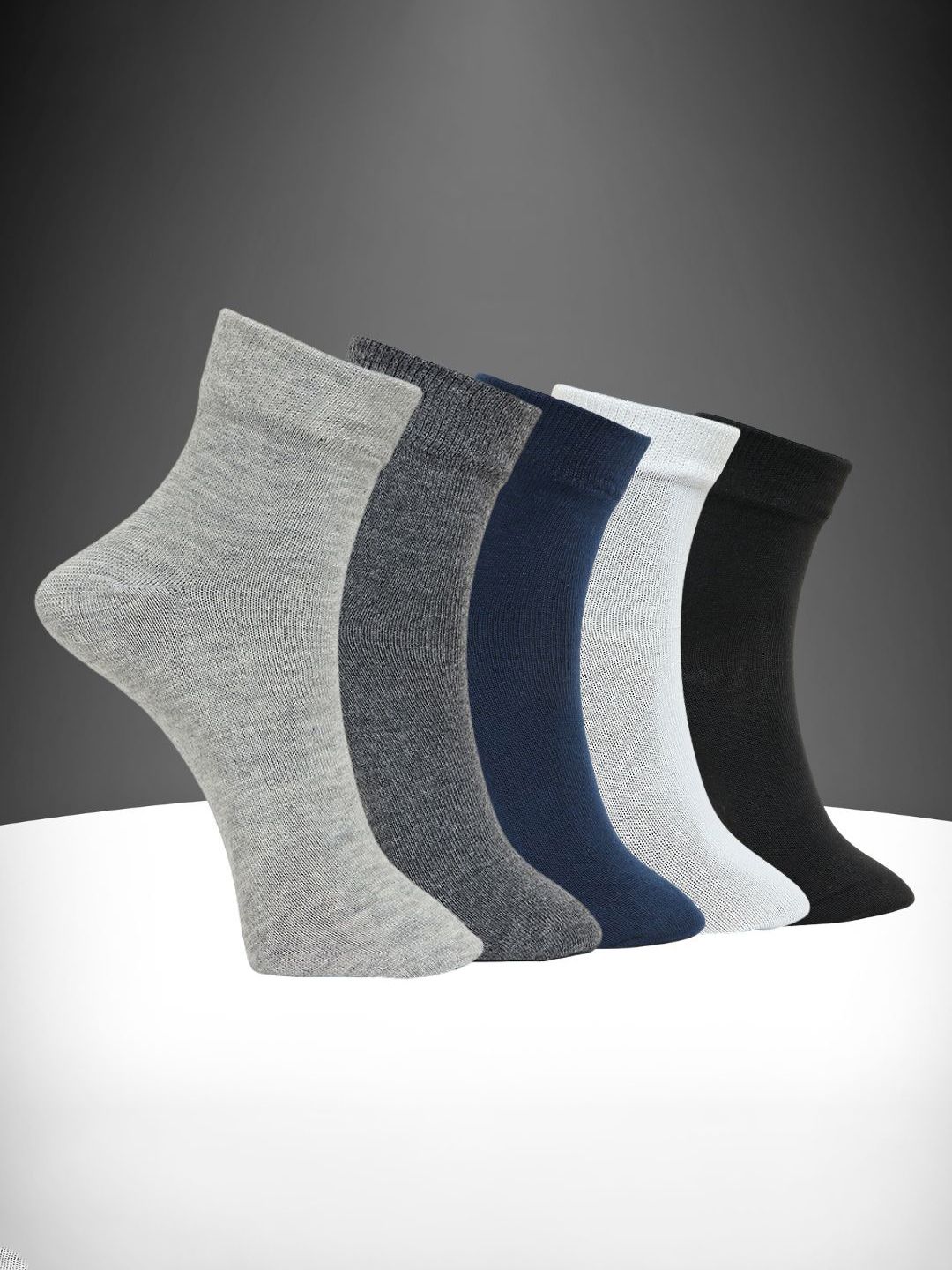 MJE Unisex Pack Of 5 Comfortable Ankle-Length Socks-picture-35