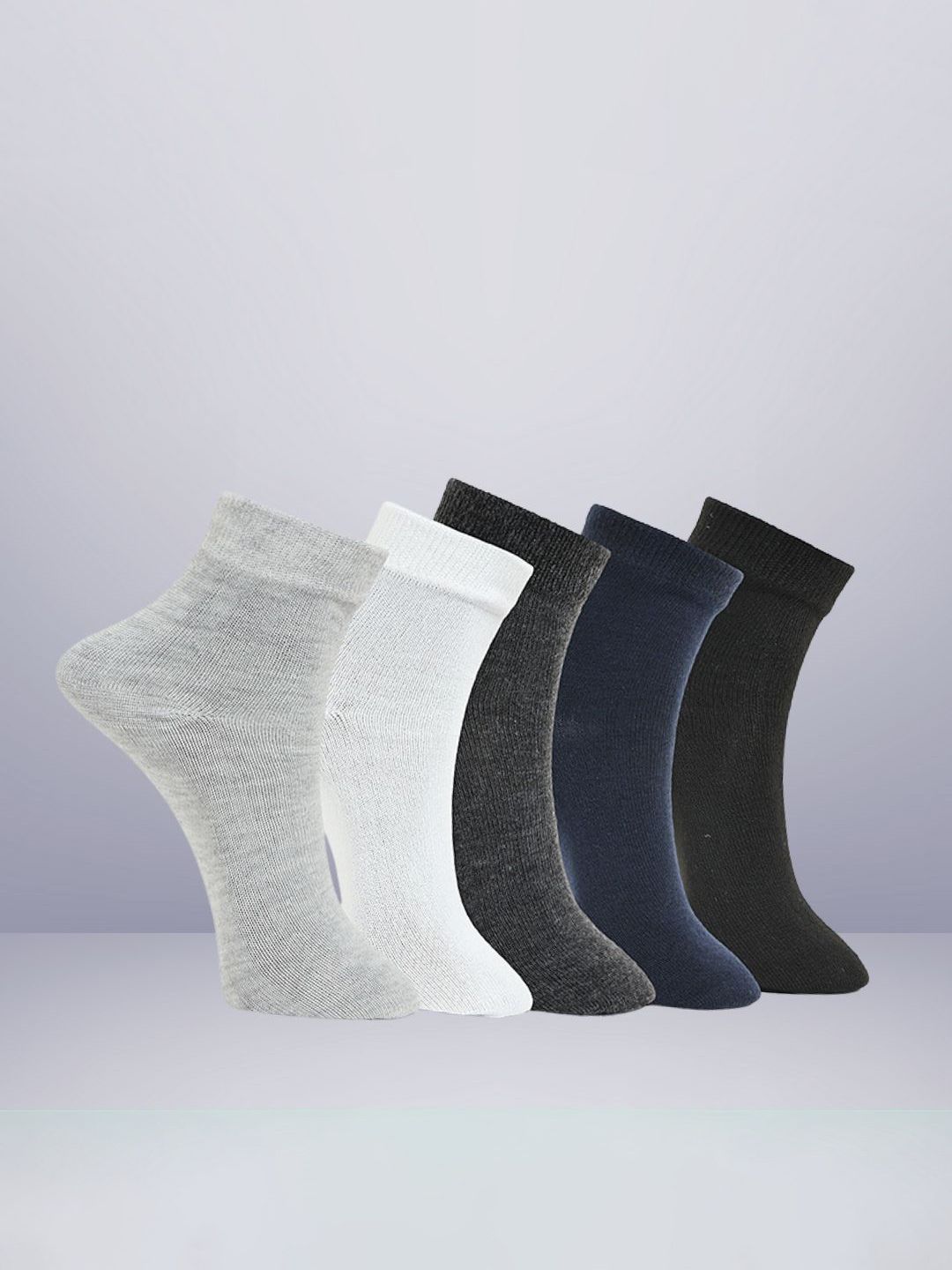 MJE Unisex Pack Of 5 Ankle-Length Socks-picture-25