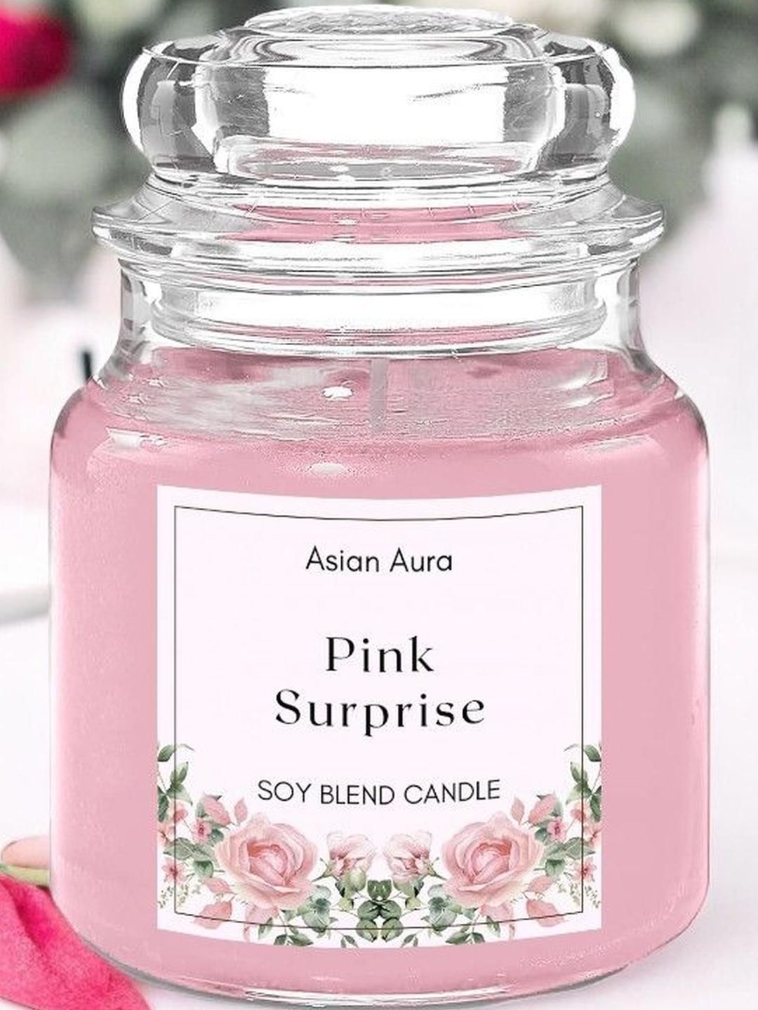 Asian Aura Pink Rose Scented Jar Candle-picture-15