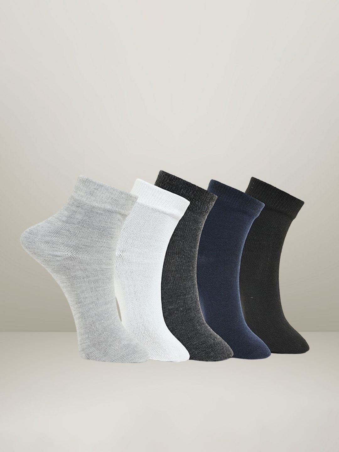 MJE Unisex Pack Of 5 Everyday Lightweight Ankle-Length Socks-picture-44