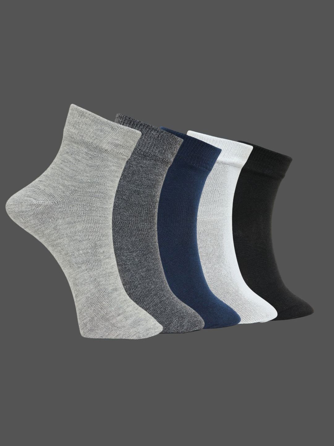 MJE Unisex Pack Of 5 Comfortable Ankle-Length Socks-picture-45