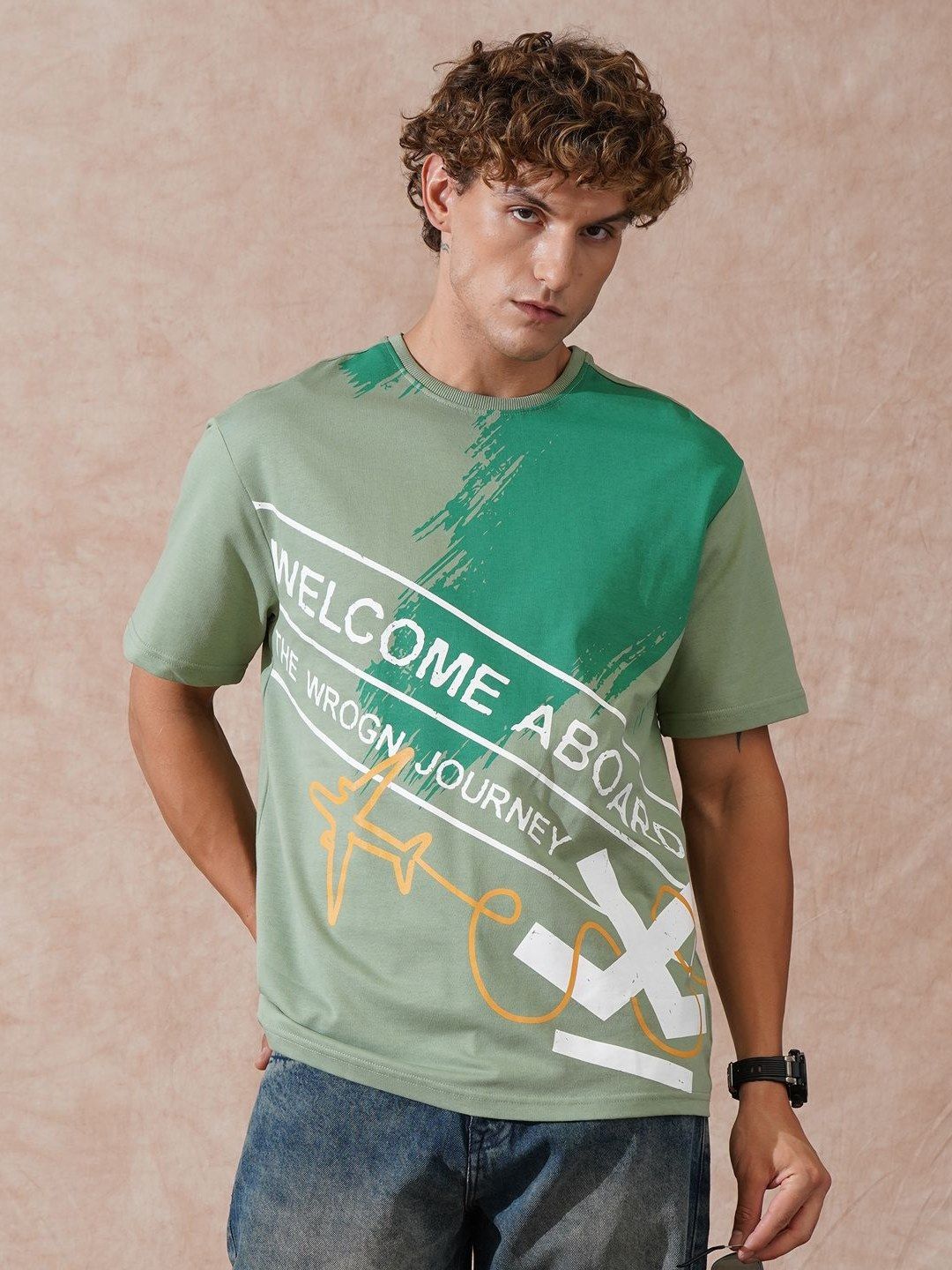 WROGN Typography Printed Round Neck Cotton T-shirt-picture-17