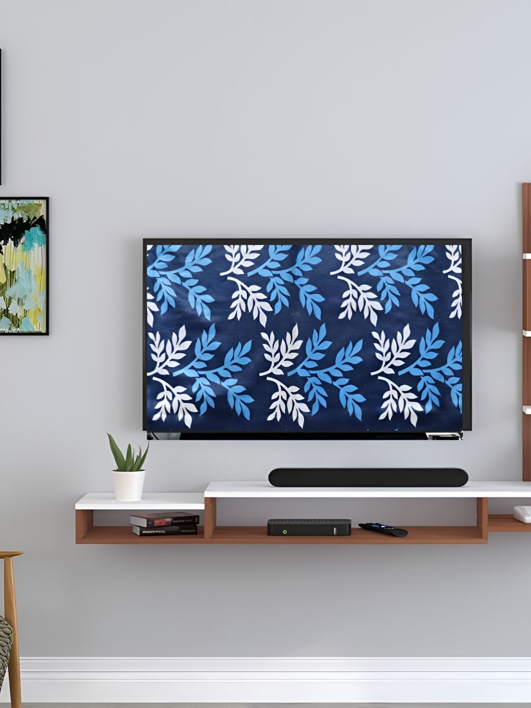 Kalra Magic Blue & White Printed Dustproof & Waterproof 32 Inch Tv Cover-picture-34