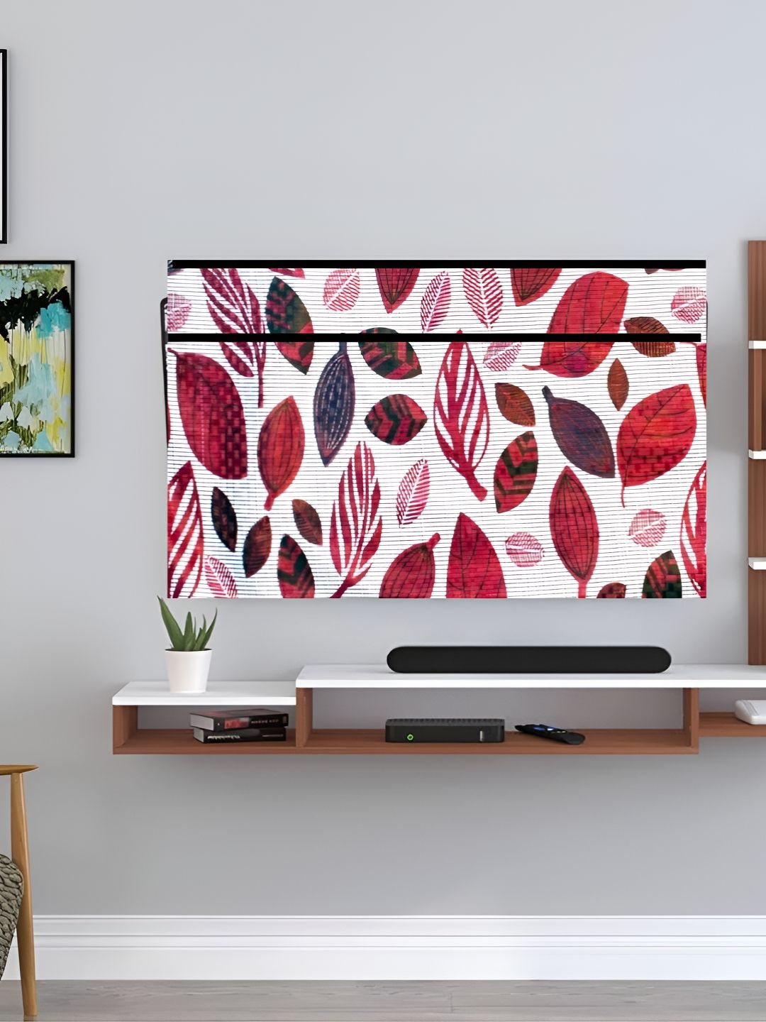 Kalra Magic Maroon & White Printed Dustproof & Waterproof 32 Inch Tv Cover-picture-18