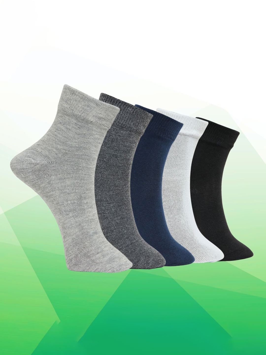 MJE Unisex Pack Of 5 Everyday Lightweight Ankle-Length Socks-picture-51