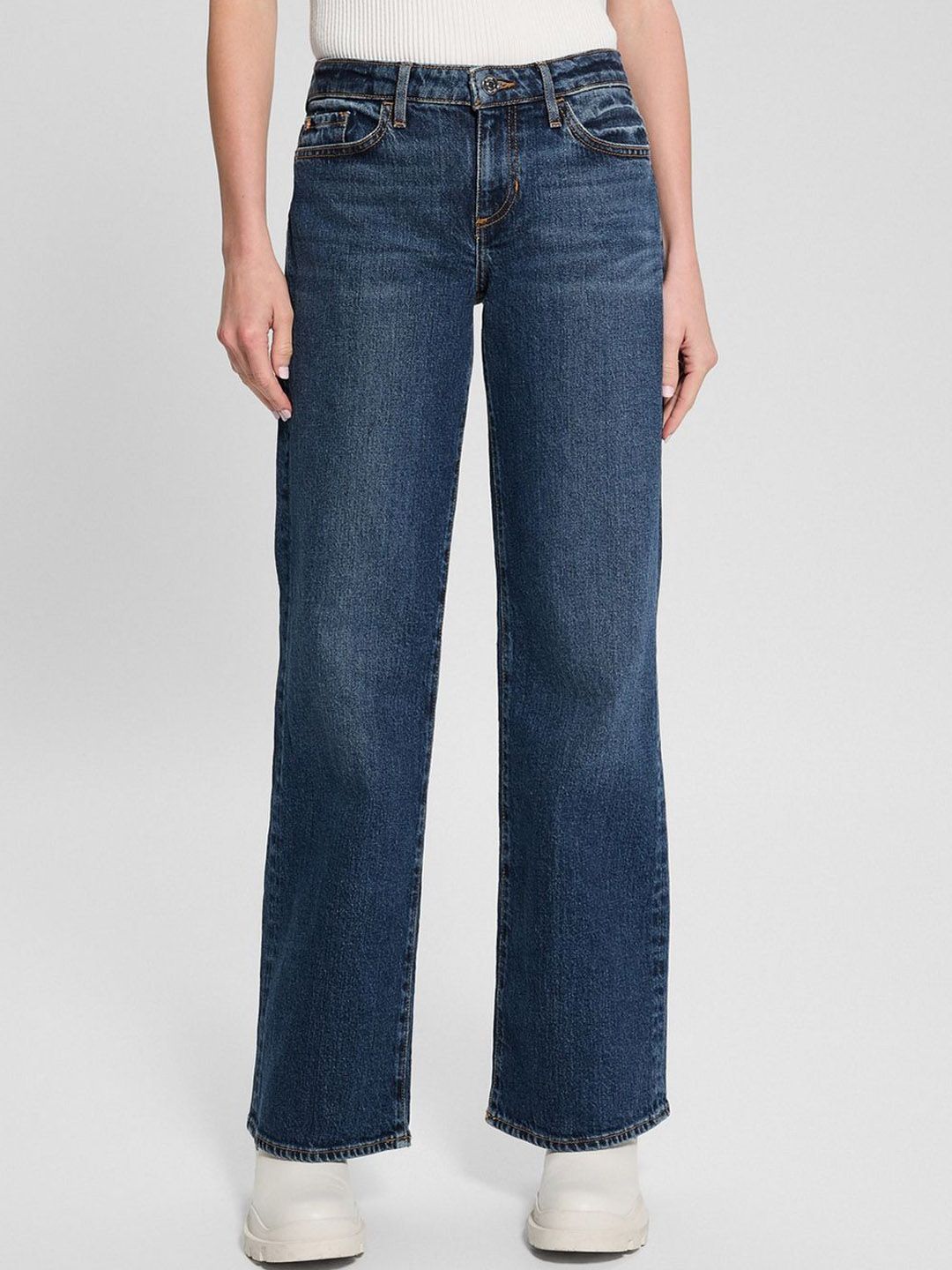 GUESS Women Regular Fit Mid-Rise Jeans-picture-29