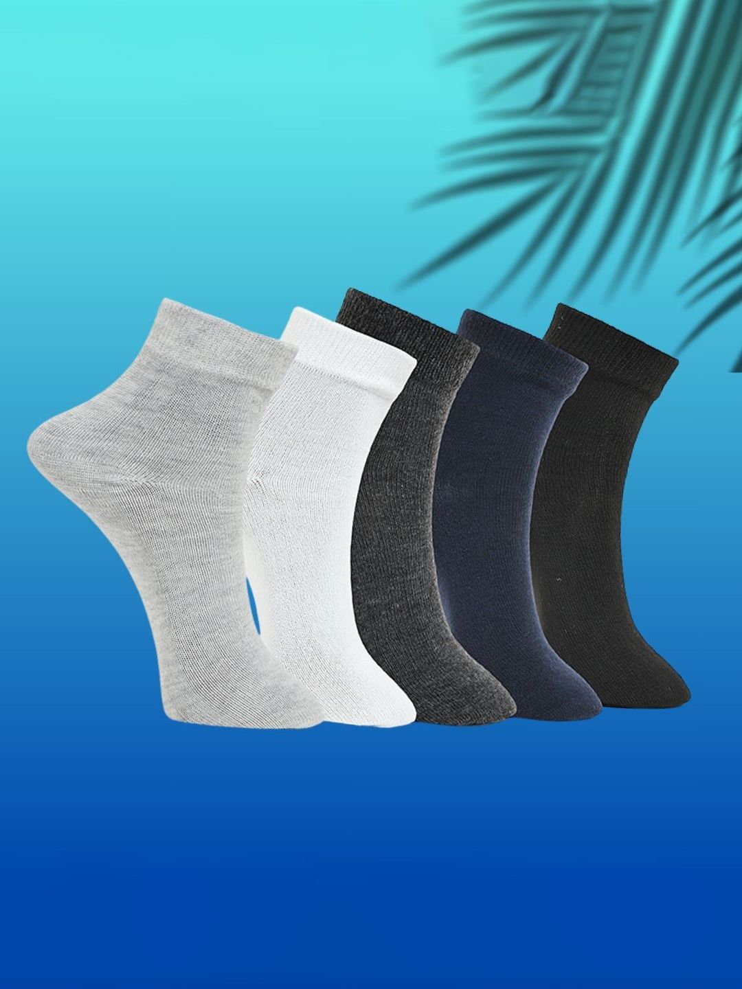 MJE Unisex Pack Of 5 Ankle-Length Socks-picture-25