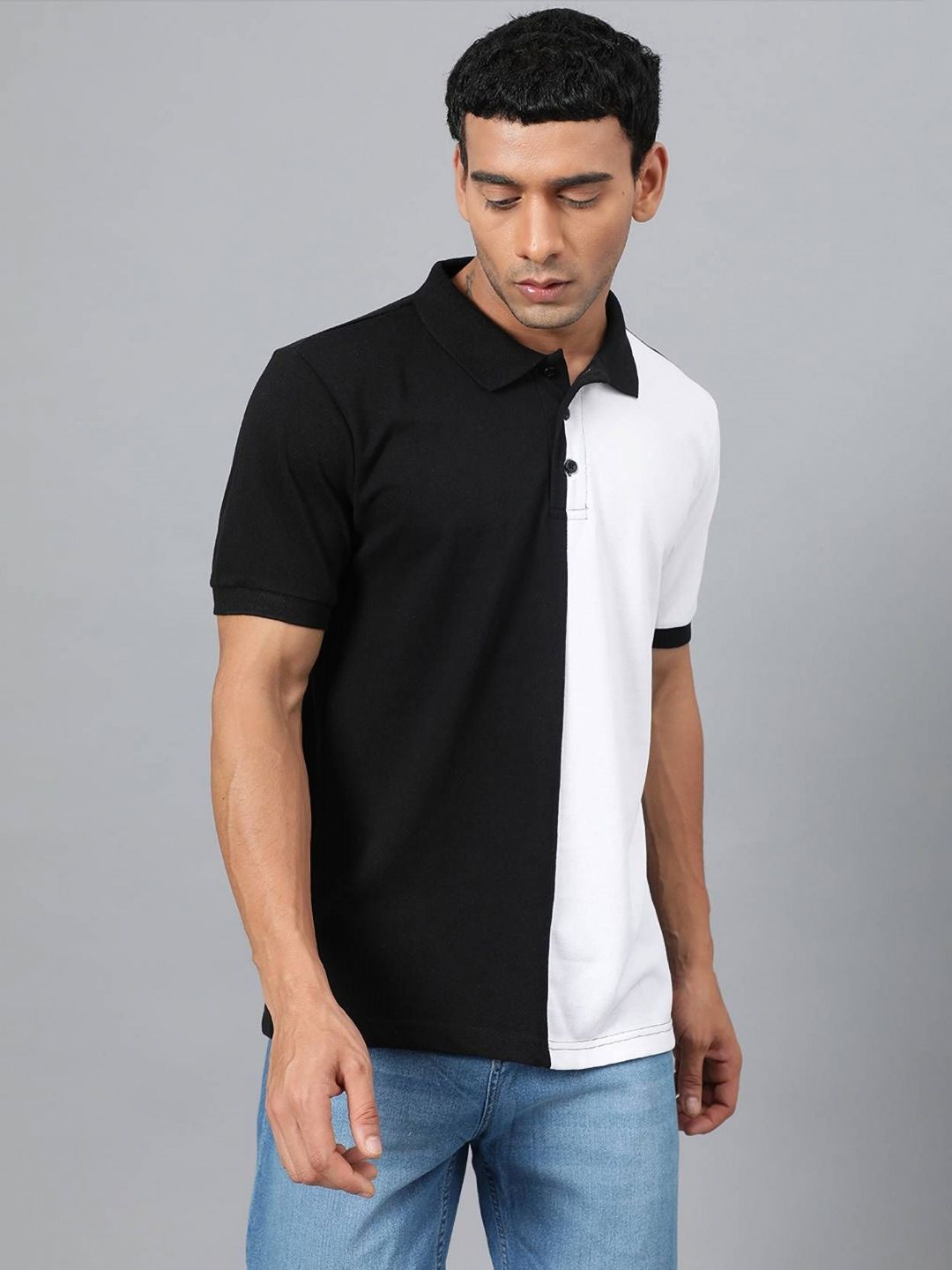 Stylecast X Kotty Men Colourblocked Polo Collar T-shirt-picture-31