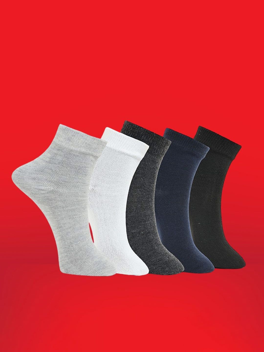 MJE Unisex Pack Of 5 Ankle-Length Socks-picture-22