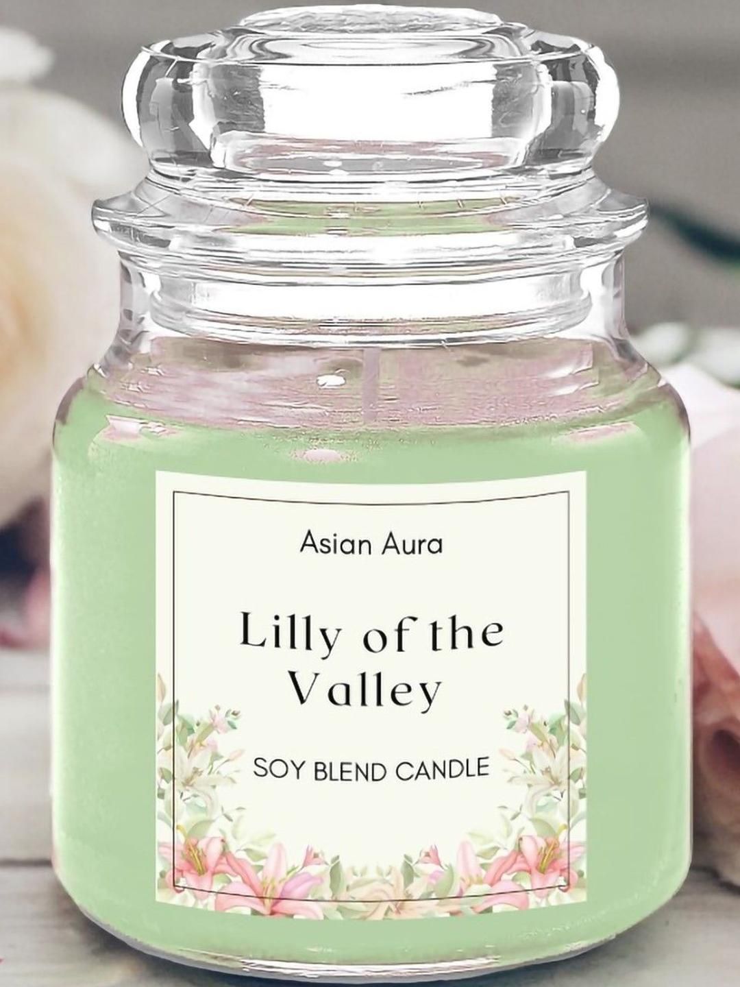 Asian Aura Green Lily Of the Valley Scented Jar Candle-picture-10
