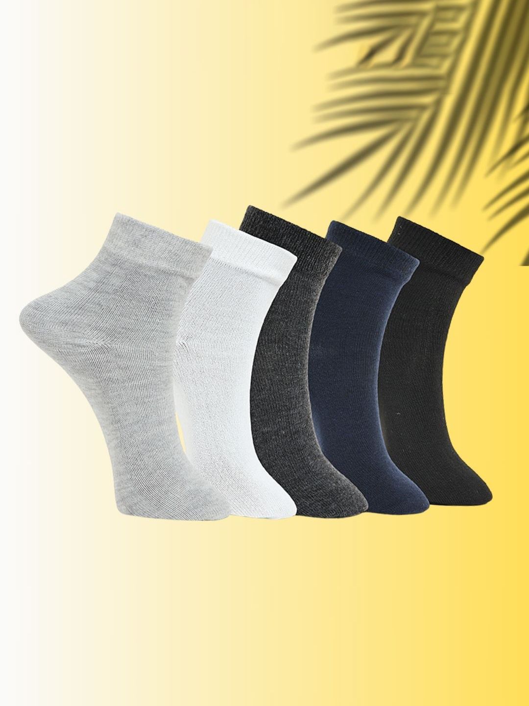 MJE Unisex Pack Of 5 Ankle-Length Socks-picture-31