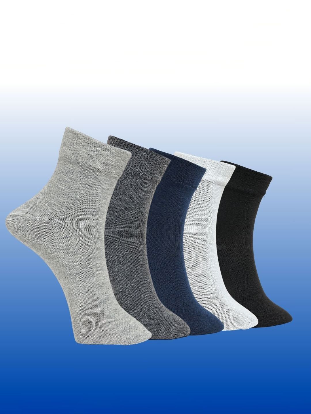 MJE Unisex Pack Of 5 Everyday Lightweight Ankle-Length Socks-picture-54