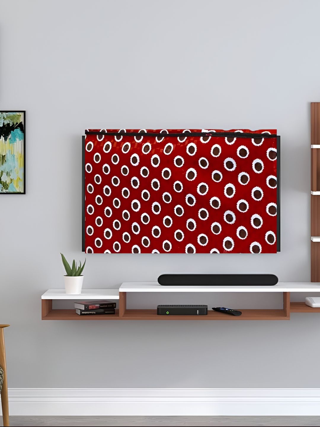 Kalra Magic Red & White Printed Dustproof & Waterproof 32 Inch Tv Cover-picture-22