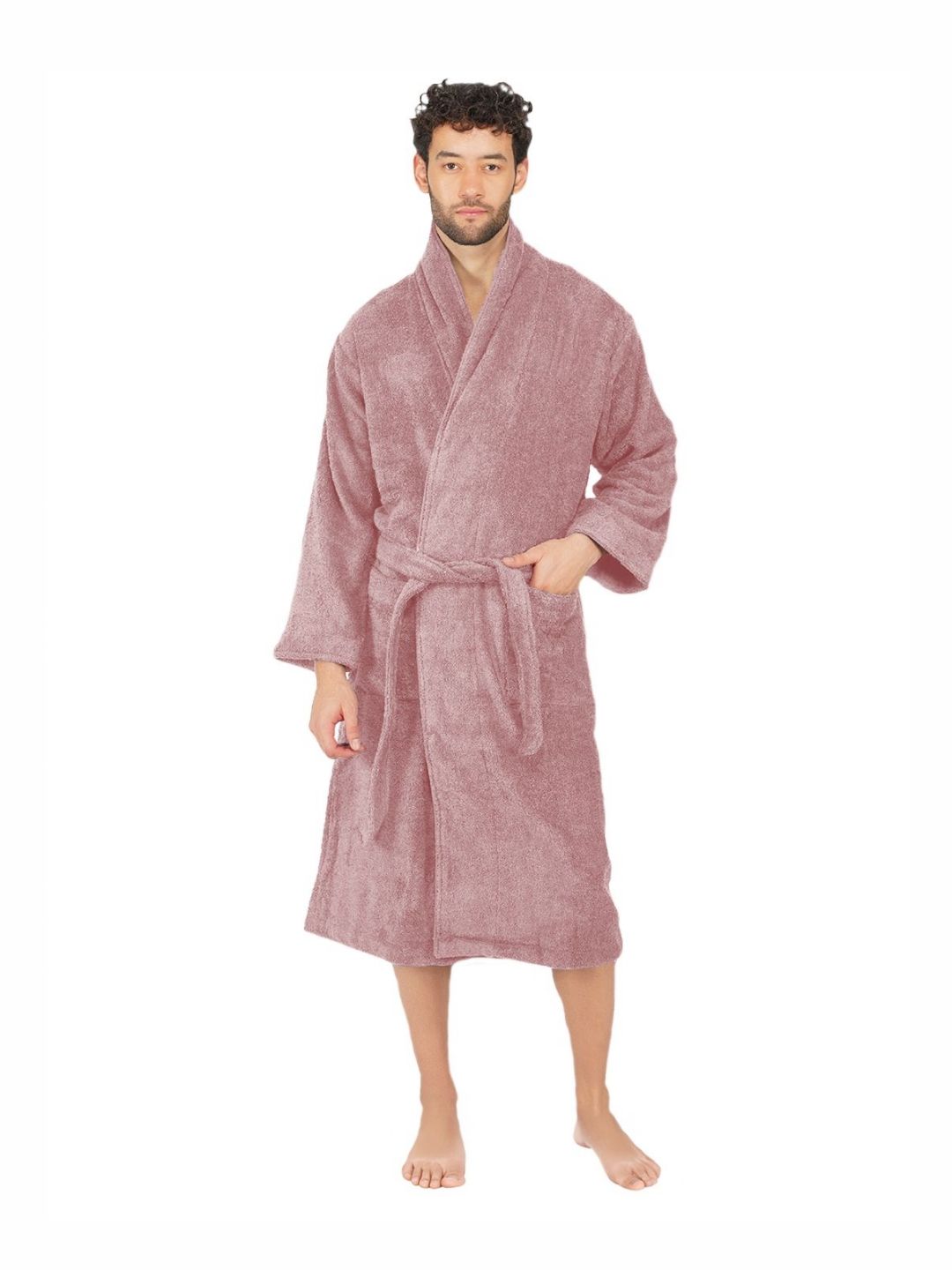 RANGOLI Men Canning Vale Pure Cotton Bath Robe - 550 GSM-picture-40