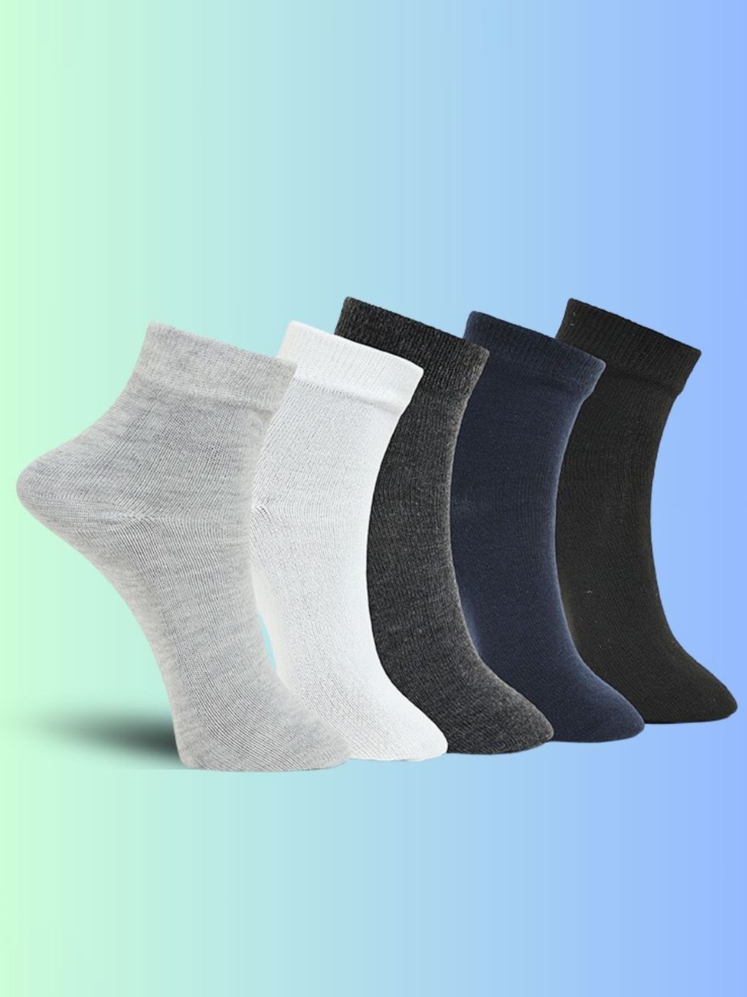 MJE Unisex Pack Of 5 Comfortable Ankle-Length Socks-picture-40
