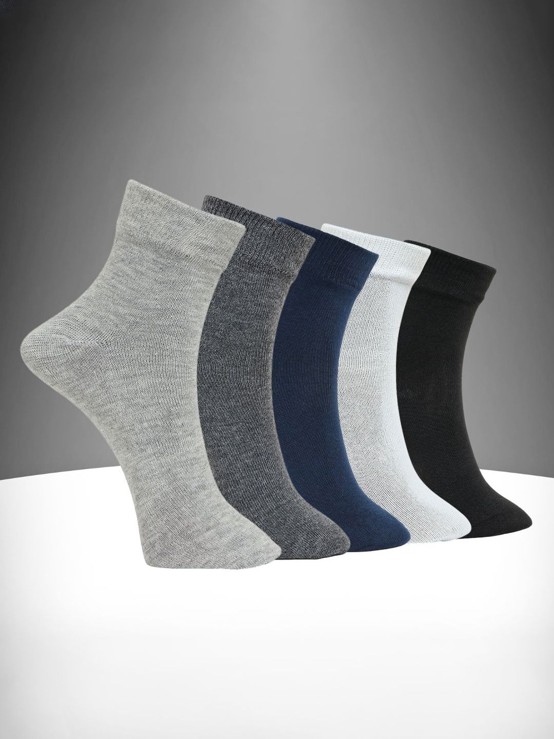 MJE Unisex Pack Of 5 Everyday Lightweight Ankle-Length Socks-picture-34
