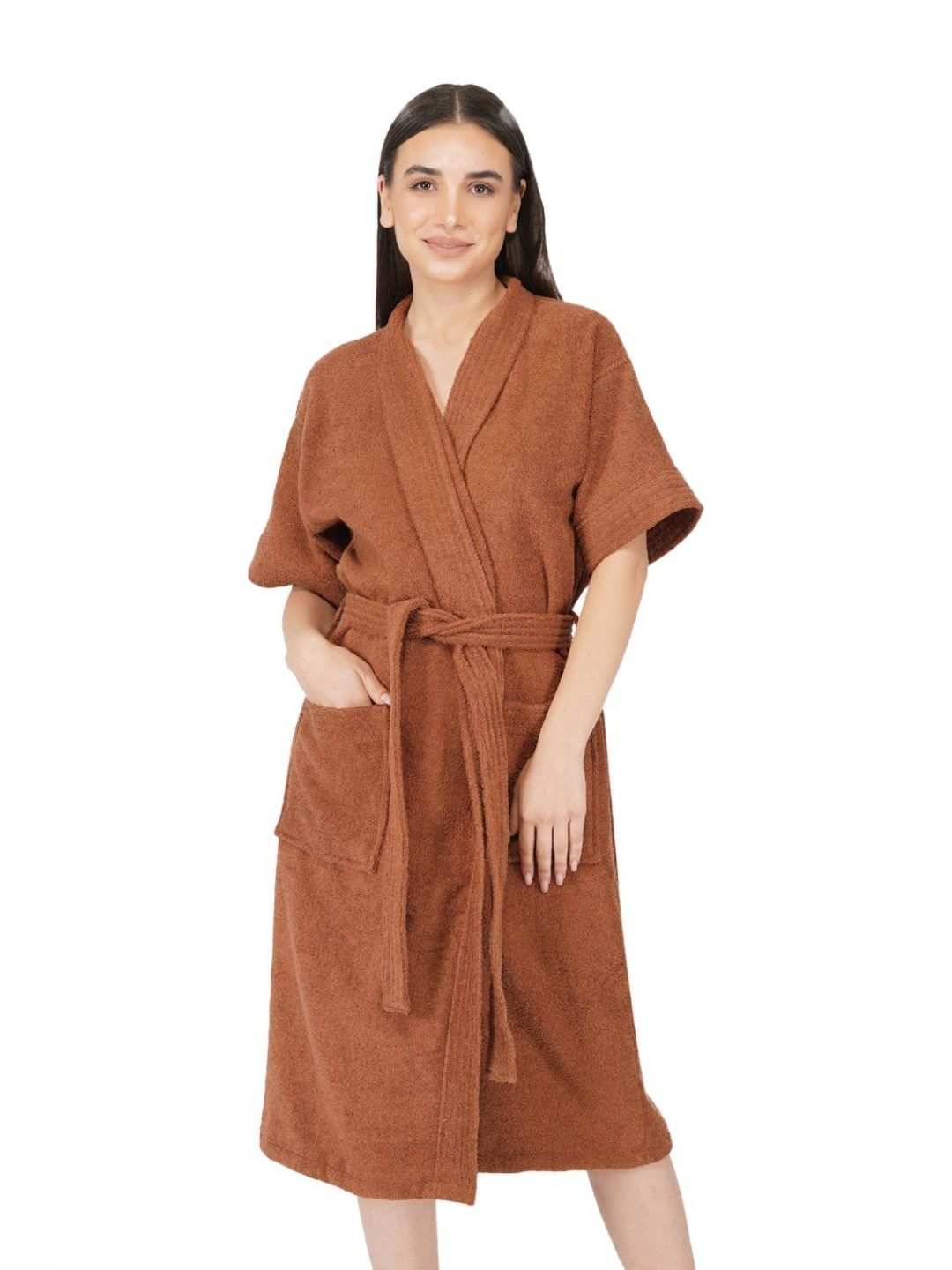 RANGOLI Women Noble Pure Cotton Bath Robe - 400 GSM-image-21
