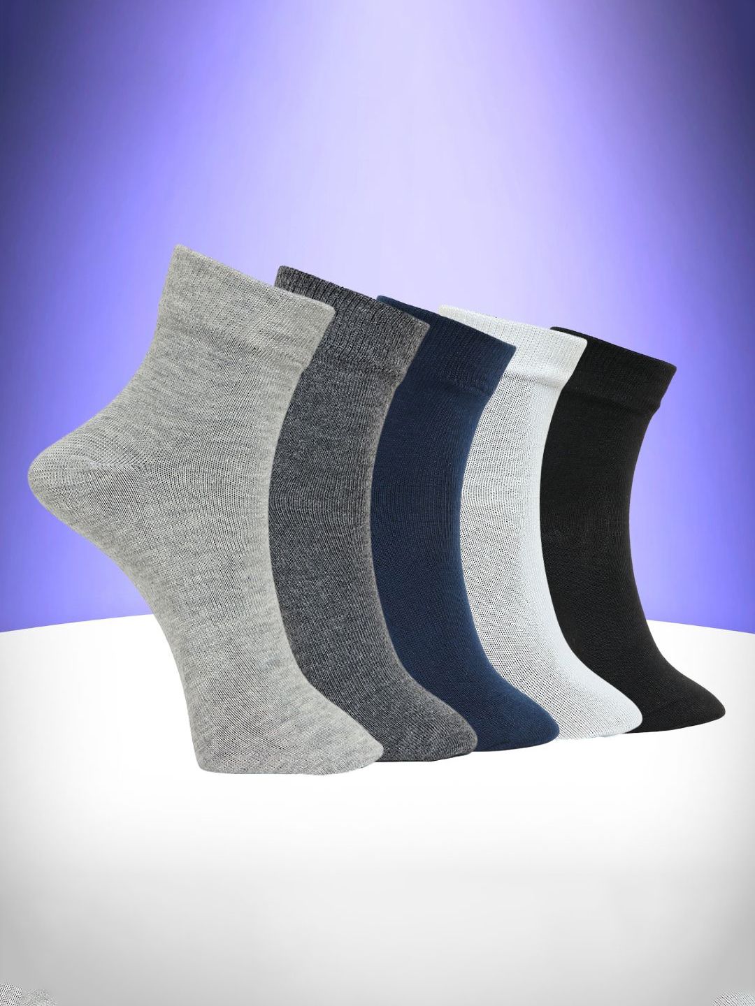 MJE Pack Of 5 Ankle-Length Socks-picture-27