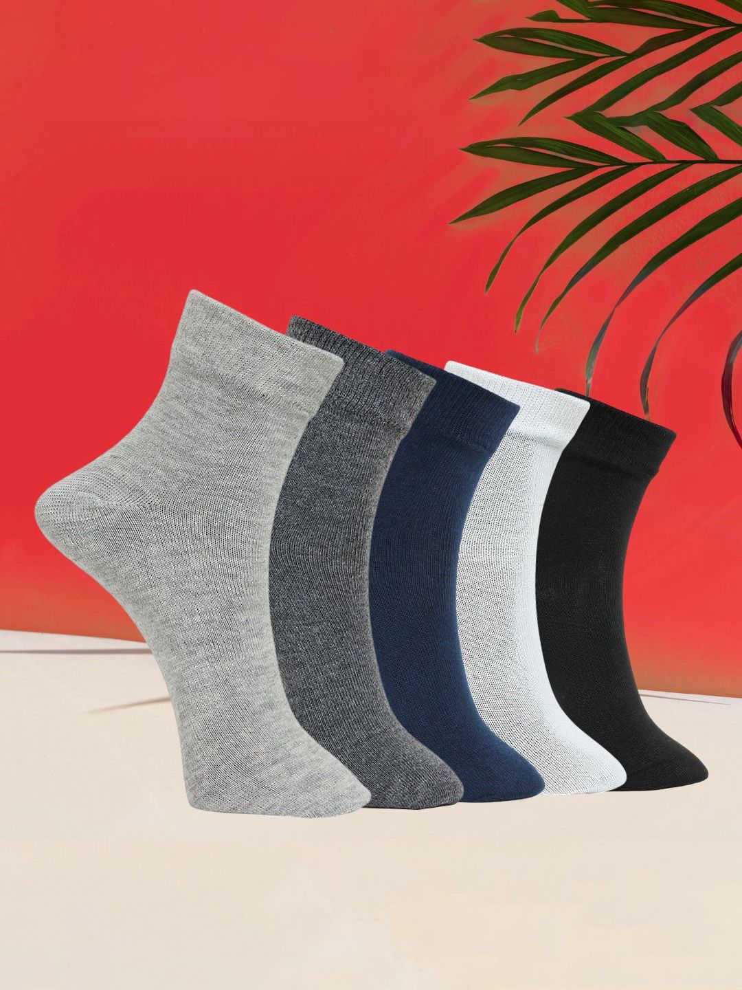 MJE Pack Of 5 Ankle-Length Socks-picture-33