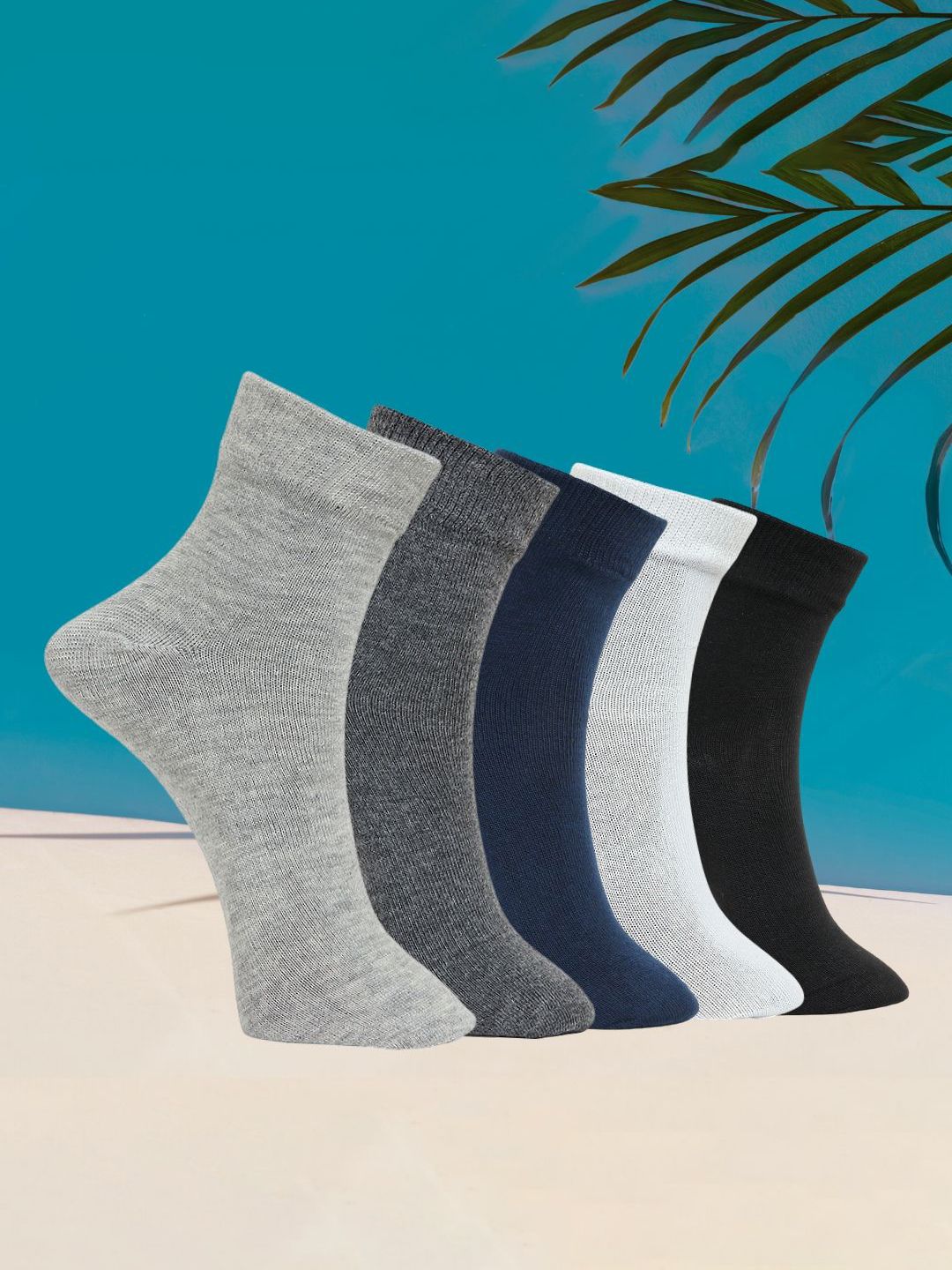 MJE Unisex Pack Of 5 Ankle Length Socks-picture-29
