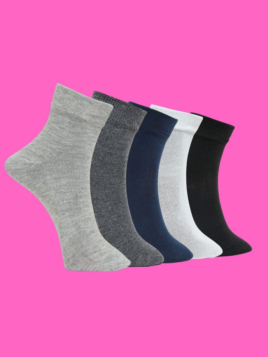 MJE Pack Of 5 Comfortable Ankle-Length Socks-picture-37