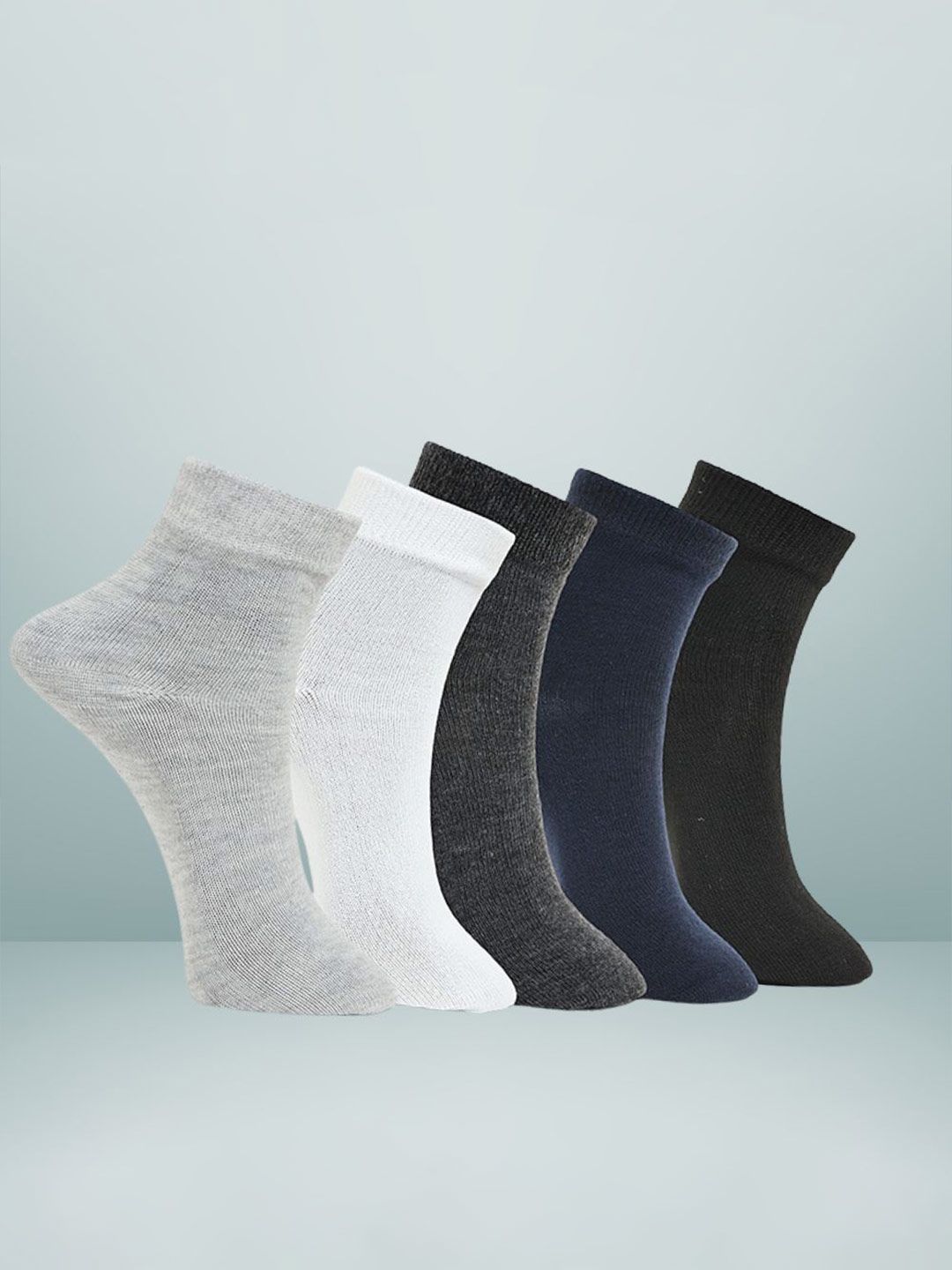 MJE Unisex Pack Of 5 Comfortable Ankle-Length Socks-picture-55