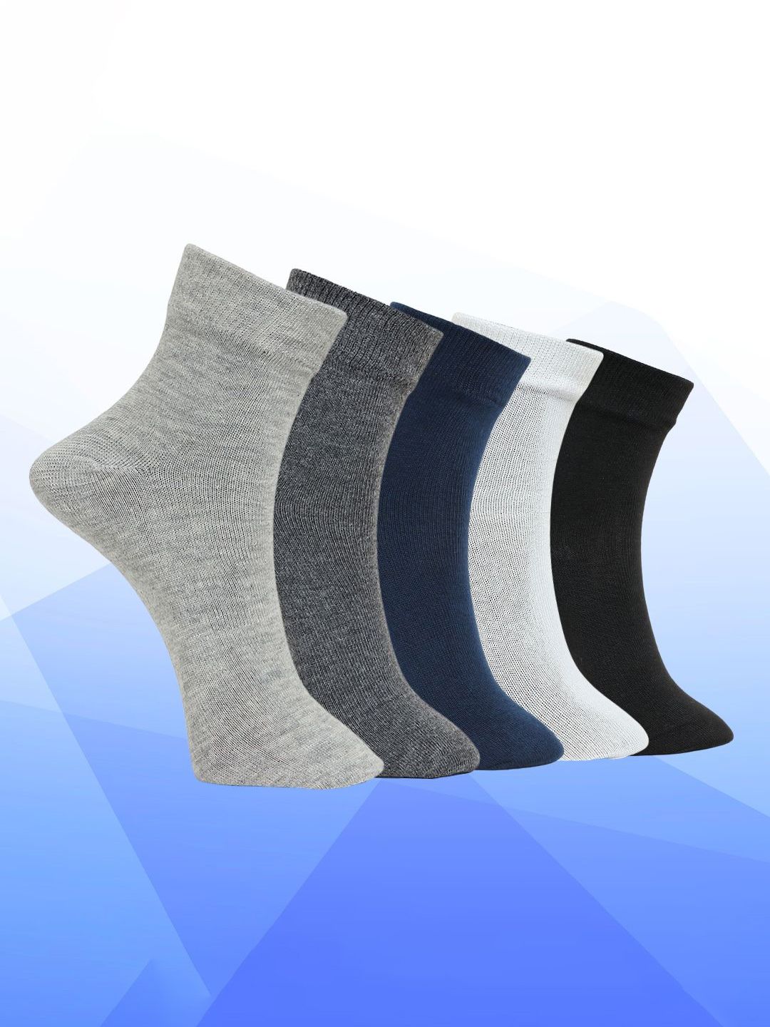 MJE Unisex Pack Of 5 Everyday Lightweight Ankle-Length Socks-picture-48