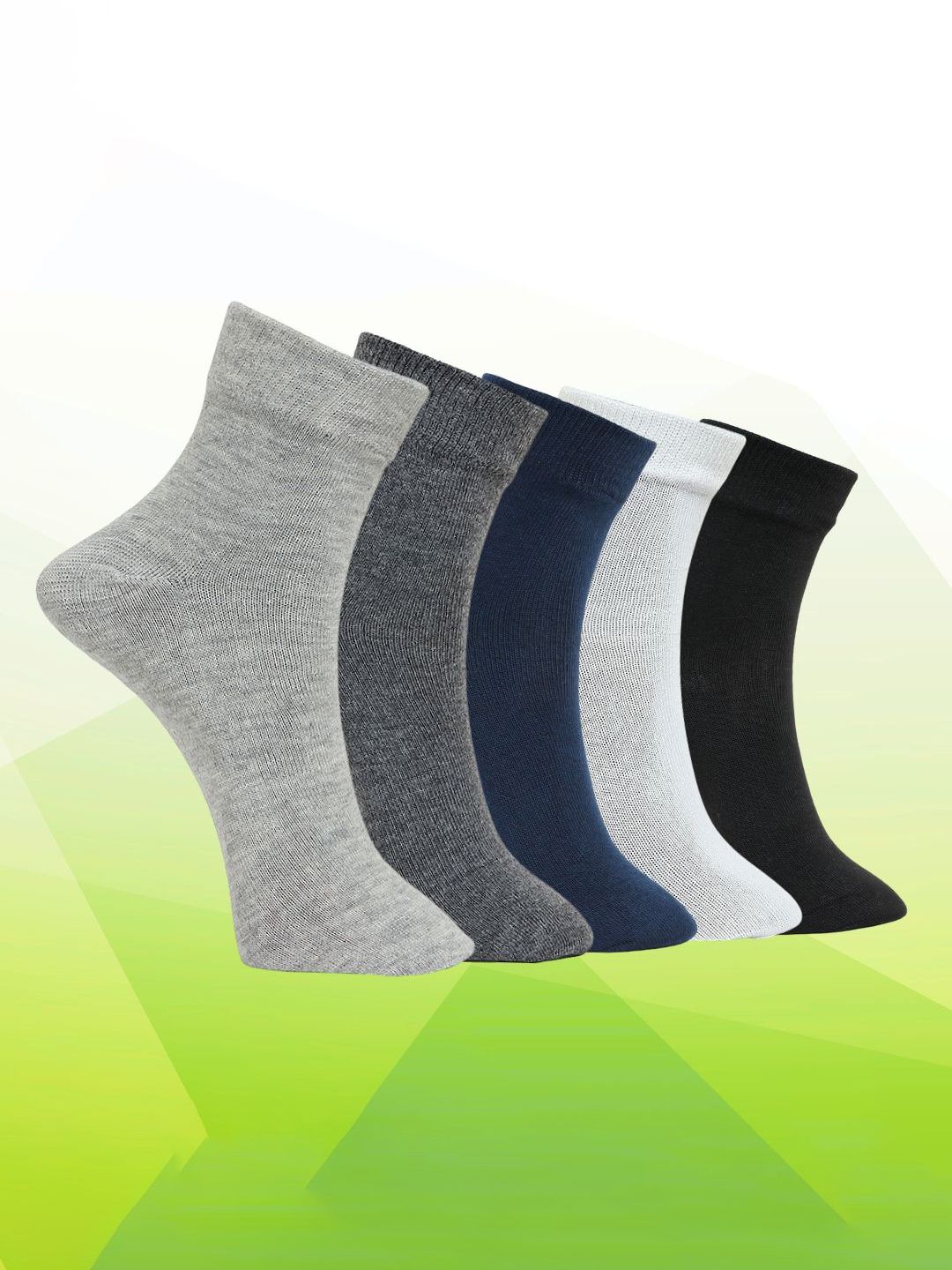 MJE Pack Of 5 Everyday Lightweight Ankle-Length Socks-picture-28