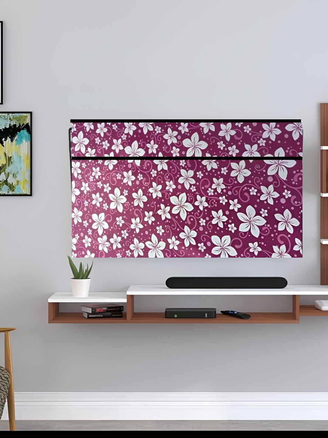 Kalra Magic Pink & White Printed Dustproof & Waterproof 32 Inch Tv Cover-picture-21