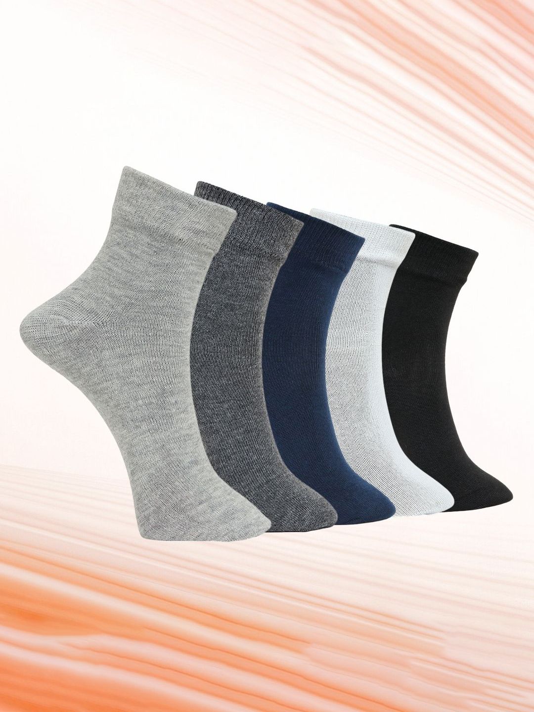 MJE Unisex Pack Of 5 Comfortable Ankle-Length Socks-picture-40