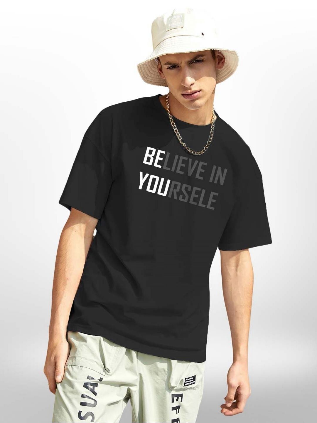 Stylecast X Kotty Black & White Typography Printed T-shirt-picture-35