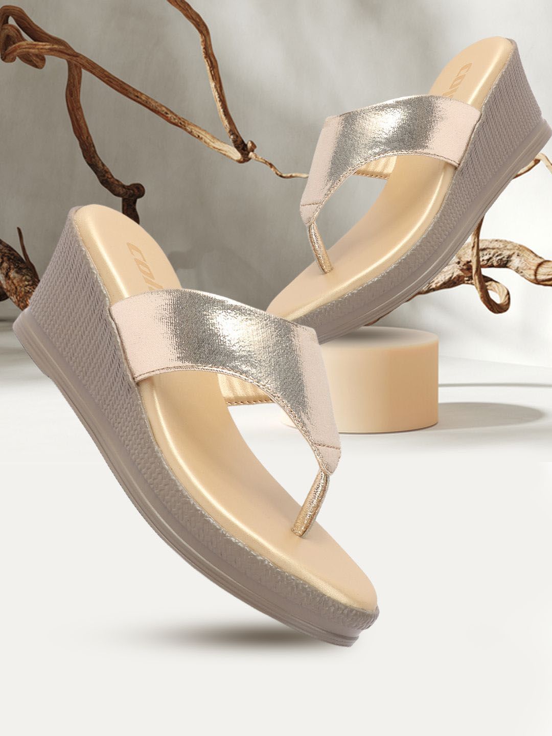 Colo Metallic Wedge Heel Sandals-picture-11