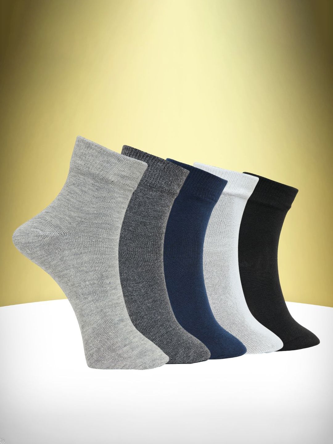 MJE Unisex Pack Of 5 Comfortable Ankle-Length Socks-picture-41