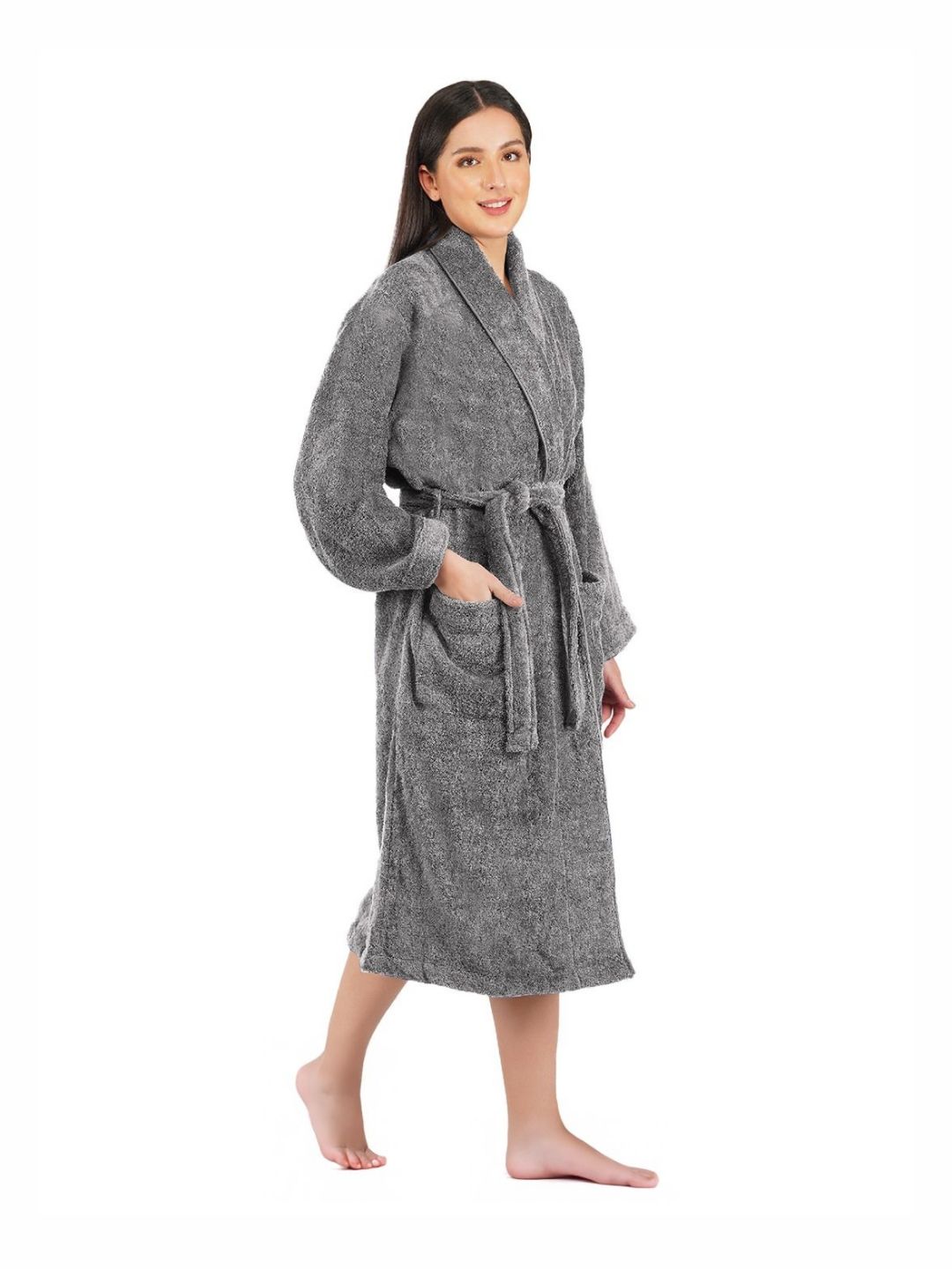 RANGOLI Women Canning vale Pure Cotton Bath Robe - 550 GSM-picture-22