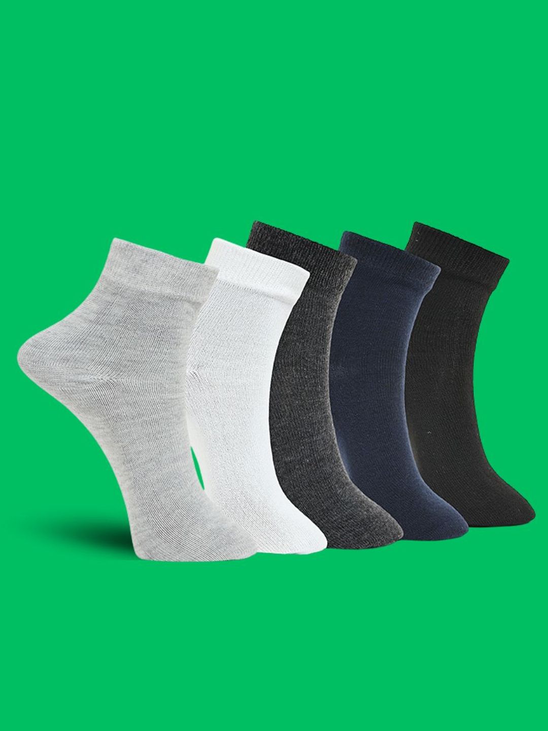 MJE Unisex Pack Of 5 Everyday Lightweight Ankle-Length Socks-picture-52