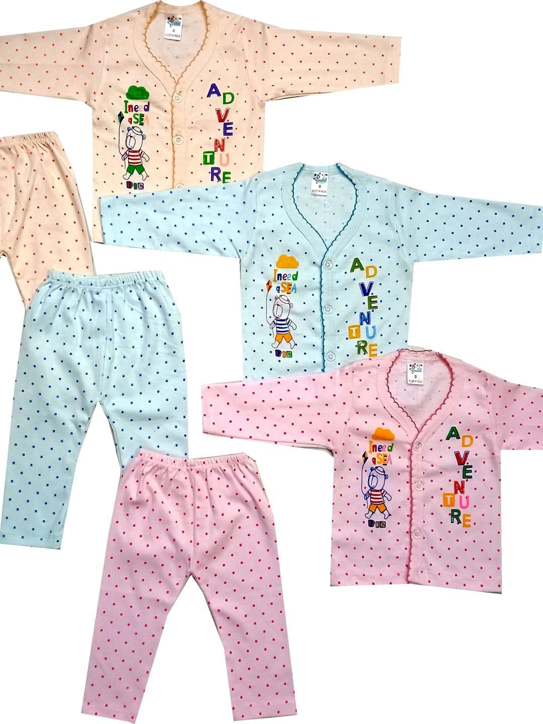 Fly Step Pack of 3 Kids-Unisex Sweatshirt & Trousers Clothing Set-picture-45