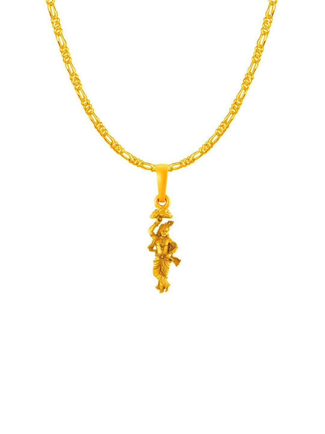 AKSHAT SAPPHIRE Men Gold-Plated Oval Pendants with Chains-image-30