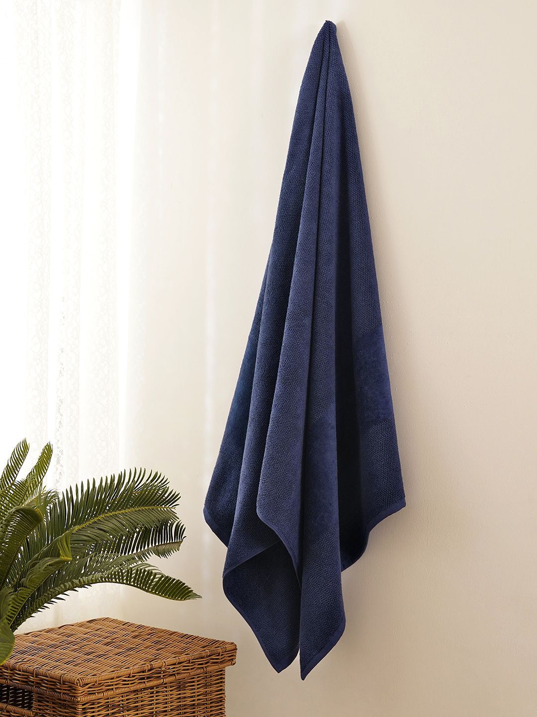 Pure Home and Living Blue Cotton 600 GSM Bath Towel-picture-36
