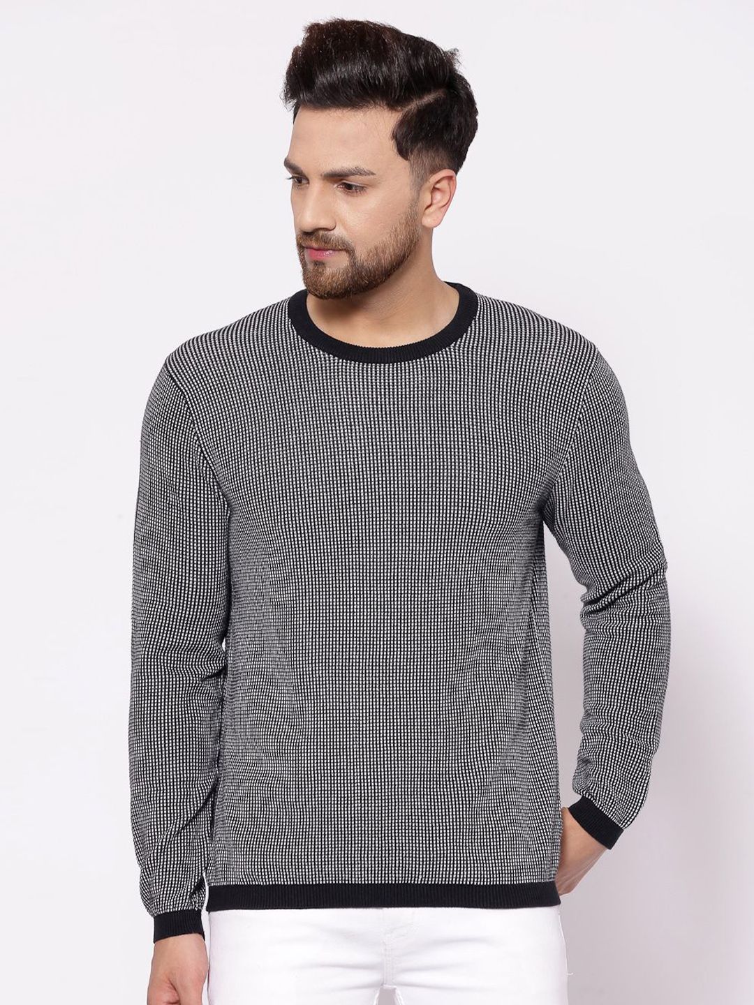 Red Tape Men Checked Pullover-picture-14