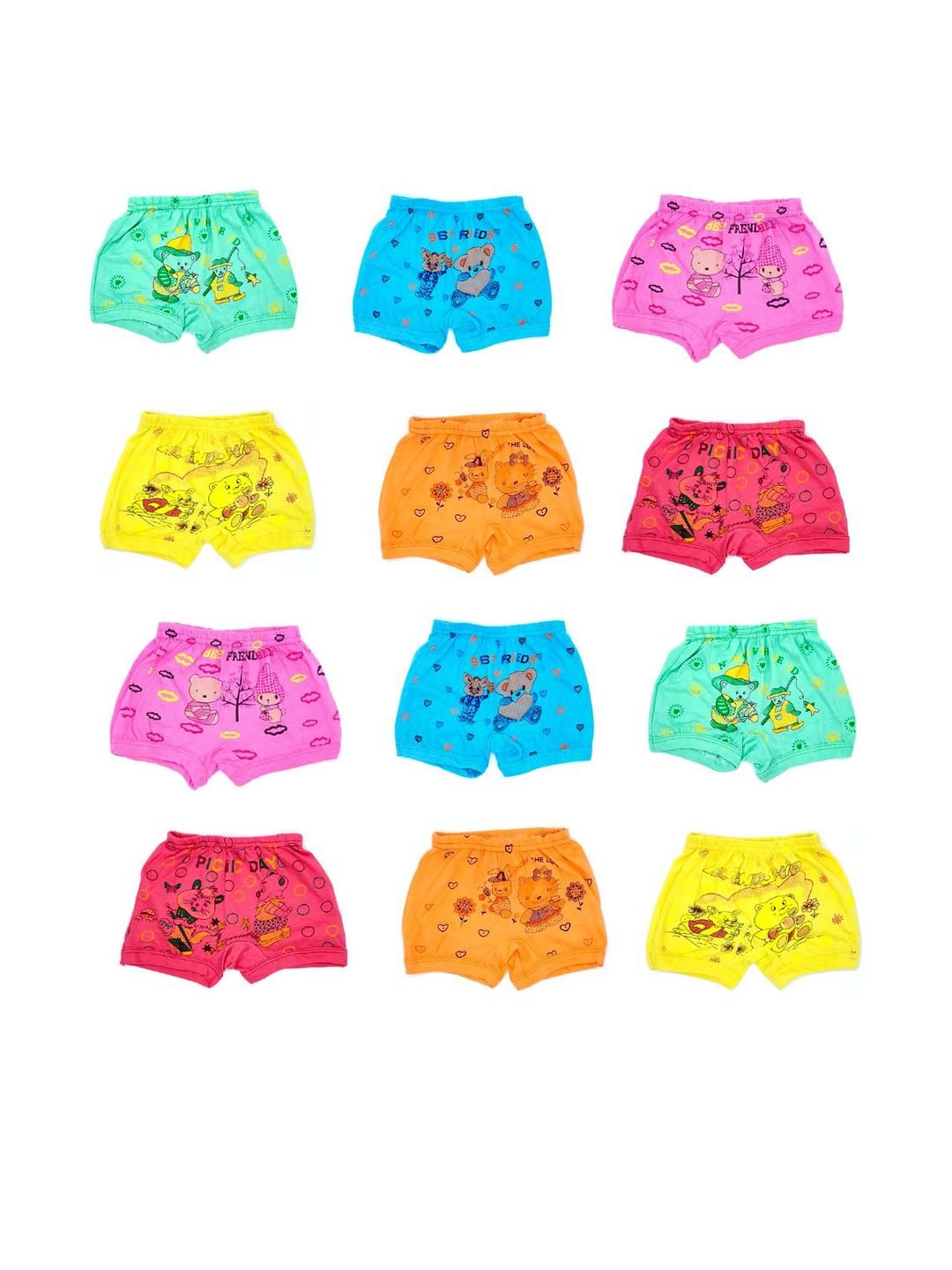 VastraMilap Kids Pack Of 12 Cotton Basic Briefs-picture-36